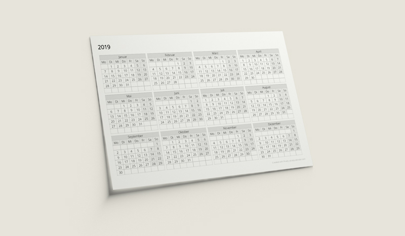 Create Free Calendar 2019 And 2020 PicallyCalendar